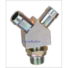 OEM Hydraulische Armaturen Y Geschmiedeter Körper Schlauch Fittings Adapter